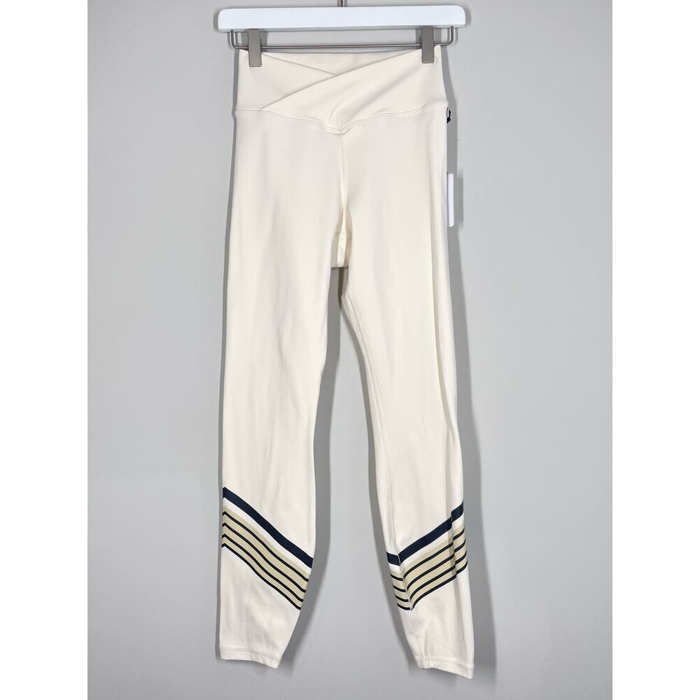 NWT WEWOREWHAT Splice Leggings Bandana Stripes Off White Multi S - Picture 3 of 8